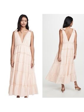 green maxi dress with flowers Light Green Floral Maxi Dress with Tie-Up Shoulders & Flared Silhouette
